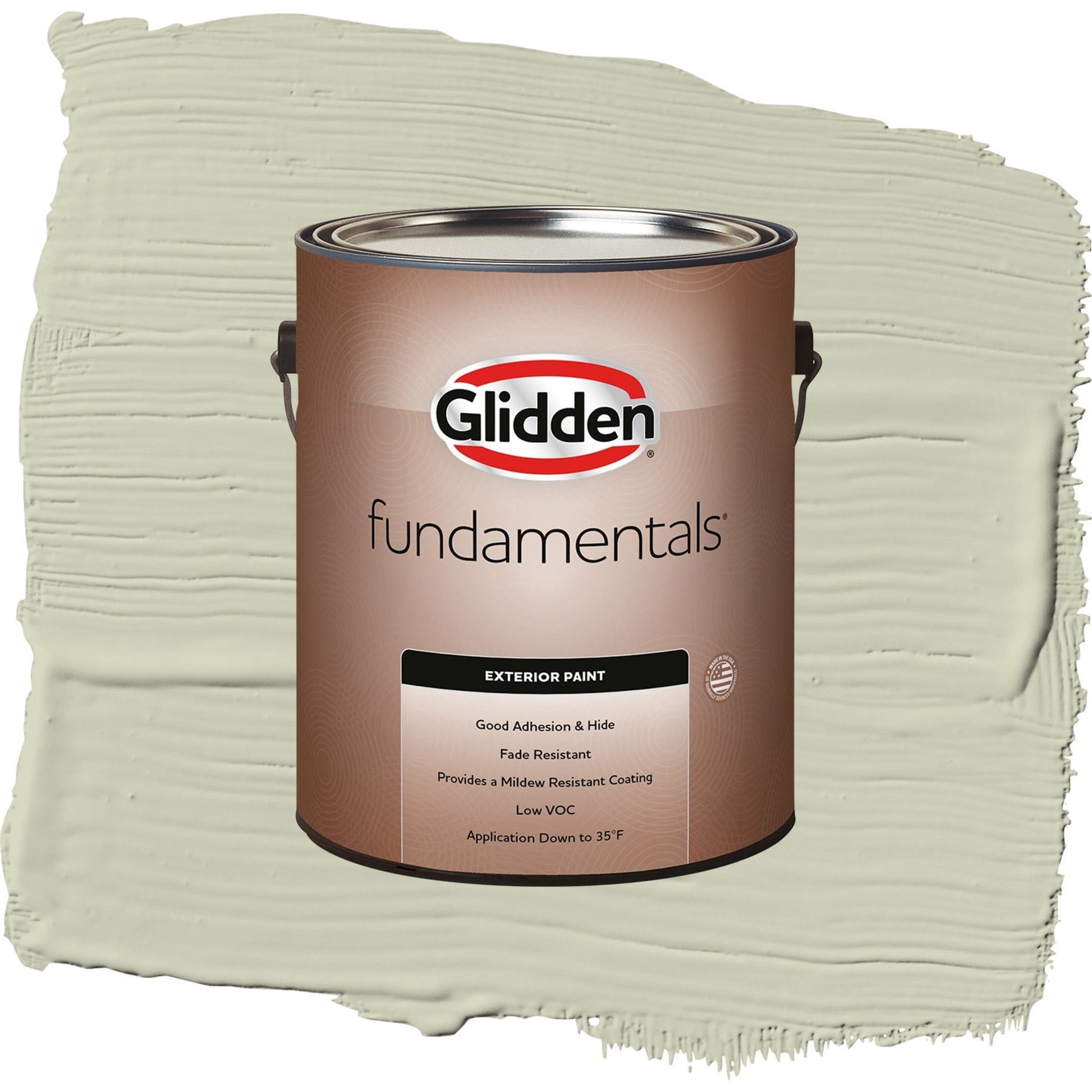 Glidden Fundamentals Only Olive / Green, Semi-Gloss Exterior Paint, 1 Gallon