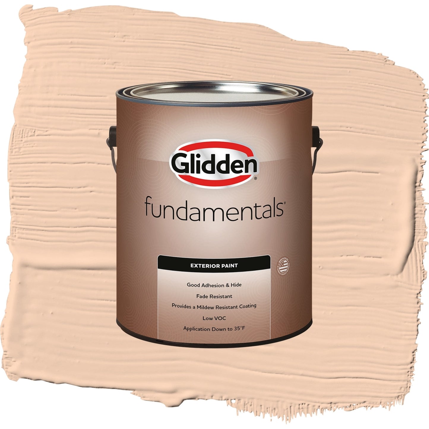 Glidden Fundamentals Peach Darling / Orange, Satin Exterior Paint, 1 Gallon