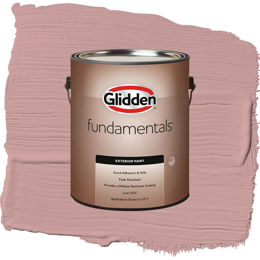 Glidden Fundamentals Pepperberry / Pink, Flat Exterior Paint, 1 Gallon