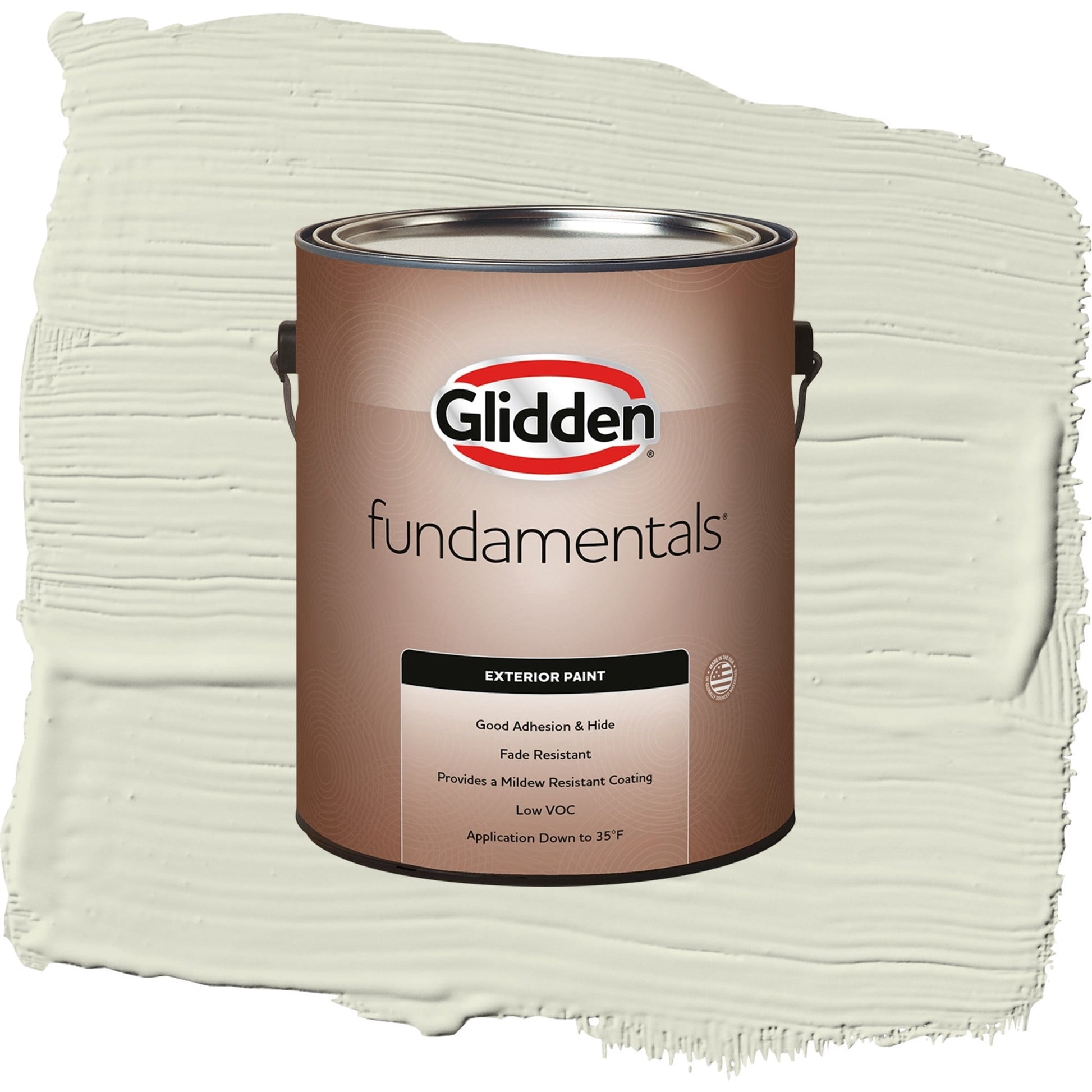 Glidden Fundamentals Pinch of Pistachio / Green, Flat Exterior Paint, 1 Gallon