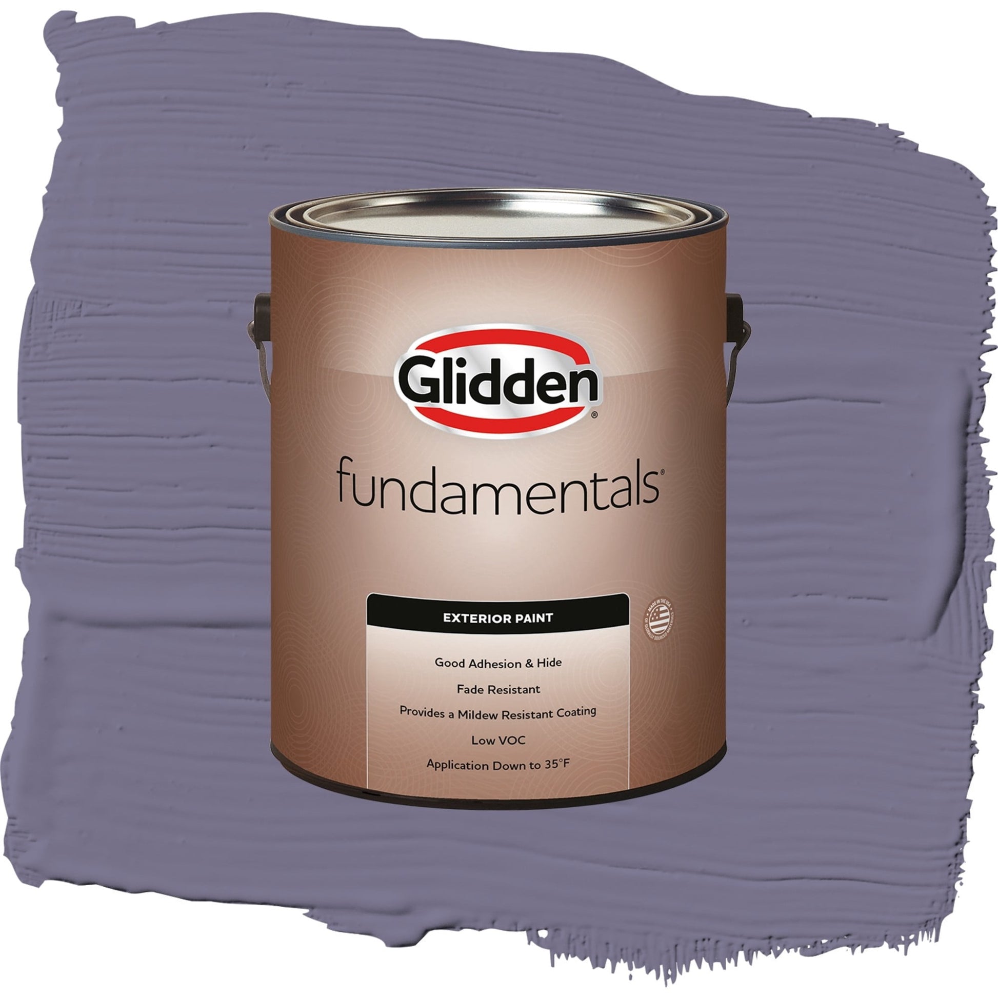 Glidden Fundamentals Plum Shade / Purple, Satin Exterior Paint, 1 Gallon