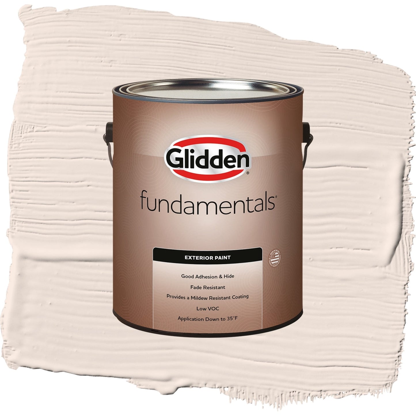 Glidden Fundamentals Sablewood / Orange, Flat Exterior Paint, 1 Gallon