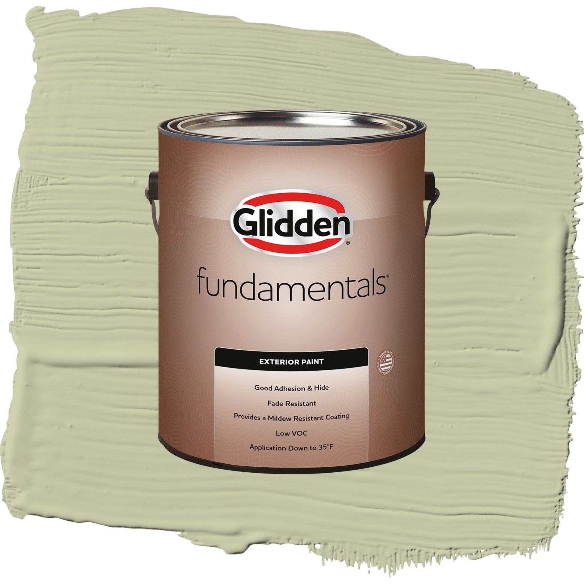 Glidden Fundamentals Sage Splendor / Green, Semi-Gloss Exterior Paint, 1 Gallon