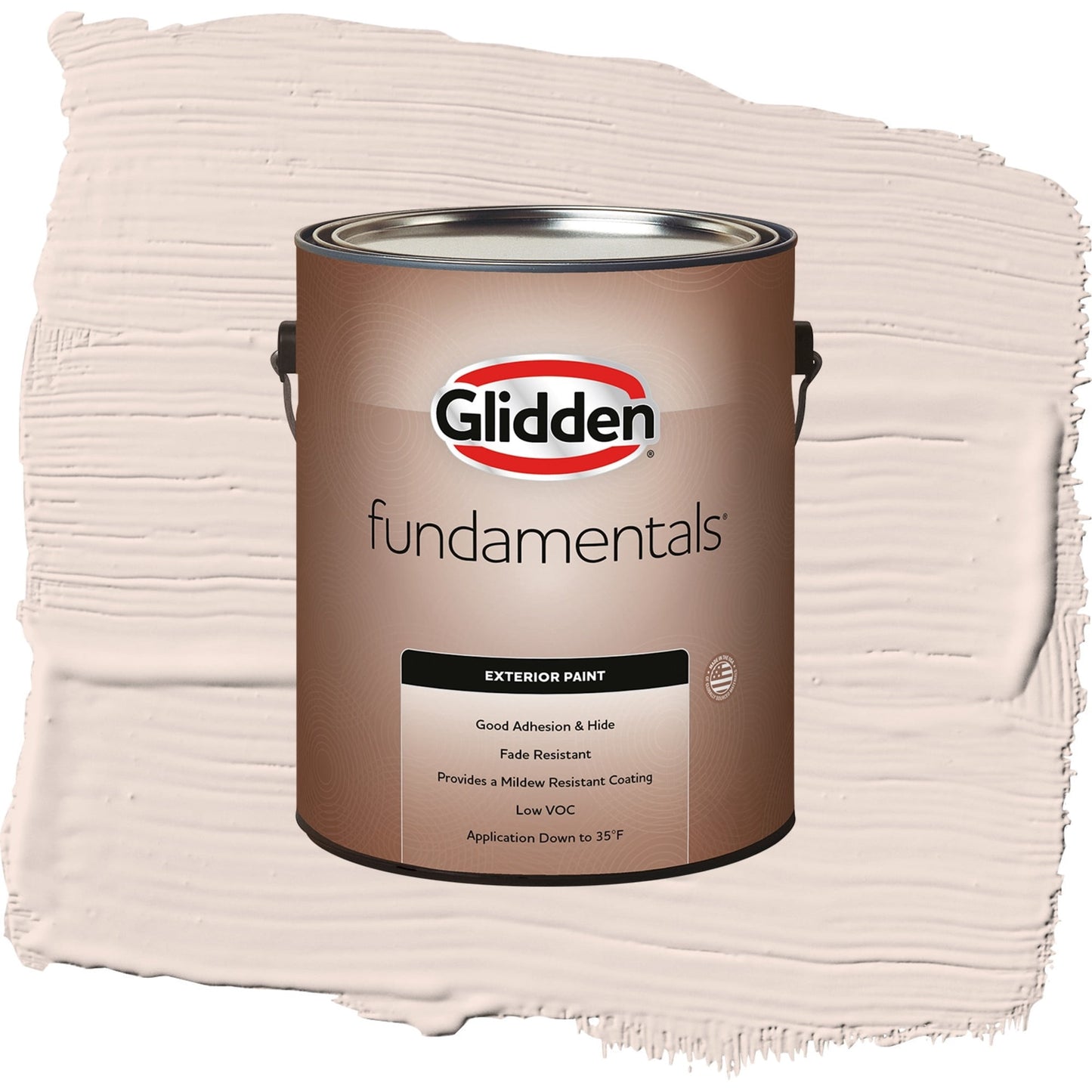 Glidden Fundamentals Sandy Beach / Orange, Satin Exterior Paint, 1 Gallon