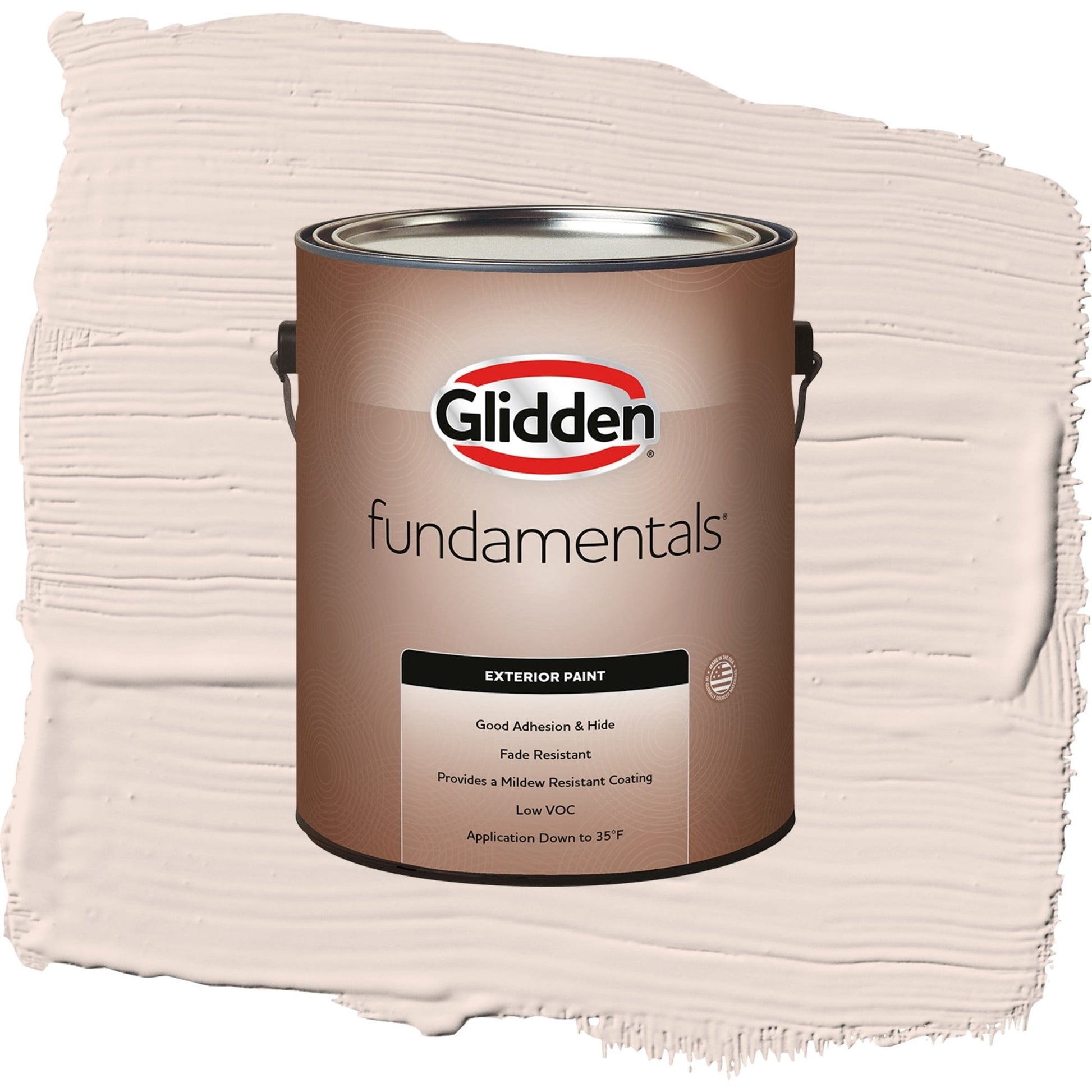 Glidden Fundamentals Sandy Beach / Orange, Satin Exterior Paint, 1 Gallon