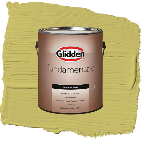 Glidden Fundamentals Secret Safari / Green, Flat Exterior Paint, 1 Gallon