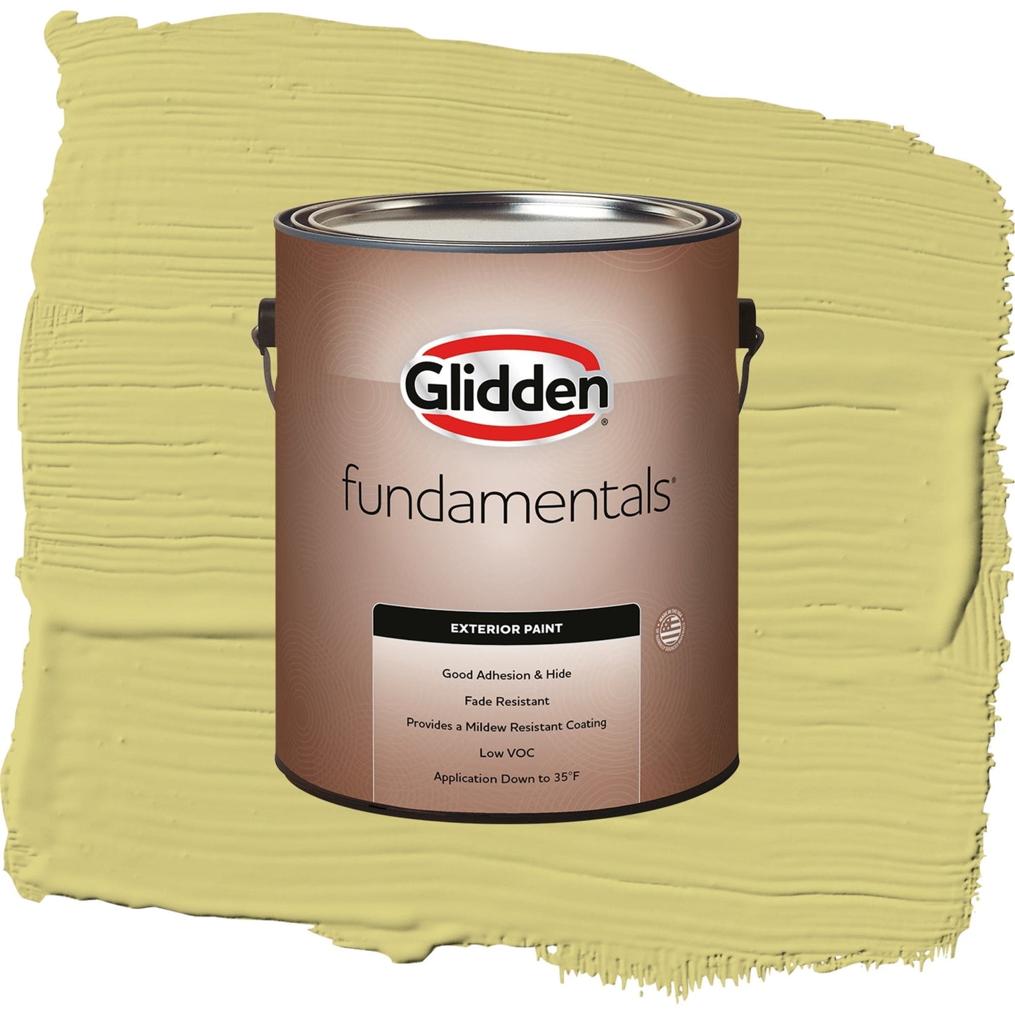 Glidden Fundamentals Serene Scene / Green, Satin Exterior Paint, 1 Gallon
