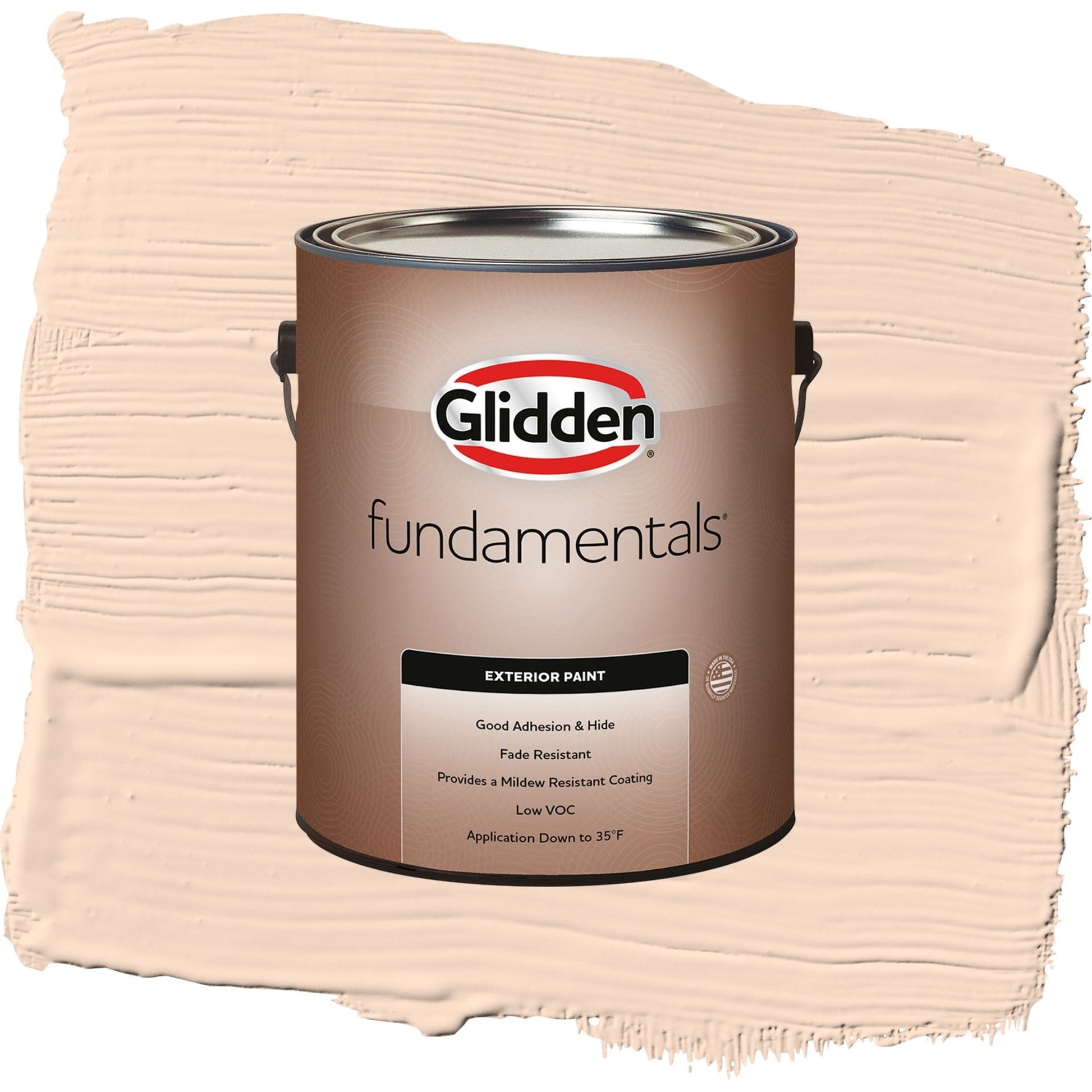 Glidden Fundamentals Sourpatch Peach / Orange, Flat Exterior Paint, 1 Gallon