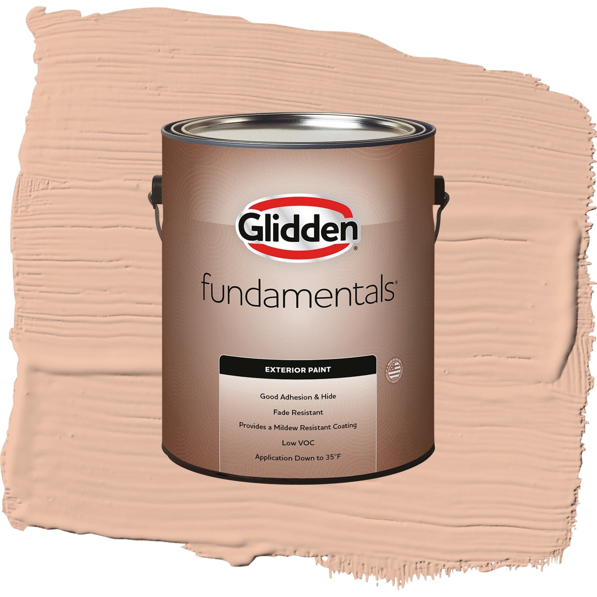 Glidden Fundamentals Starfish / Orange, Flat Exterior Paint, 1 Gallon