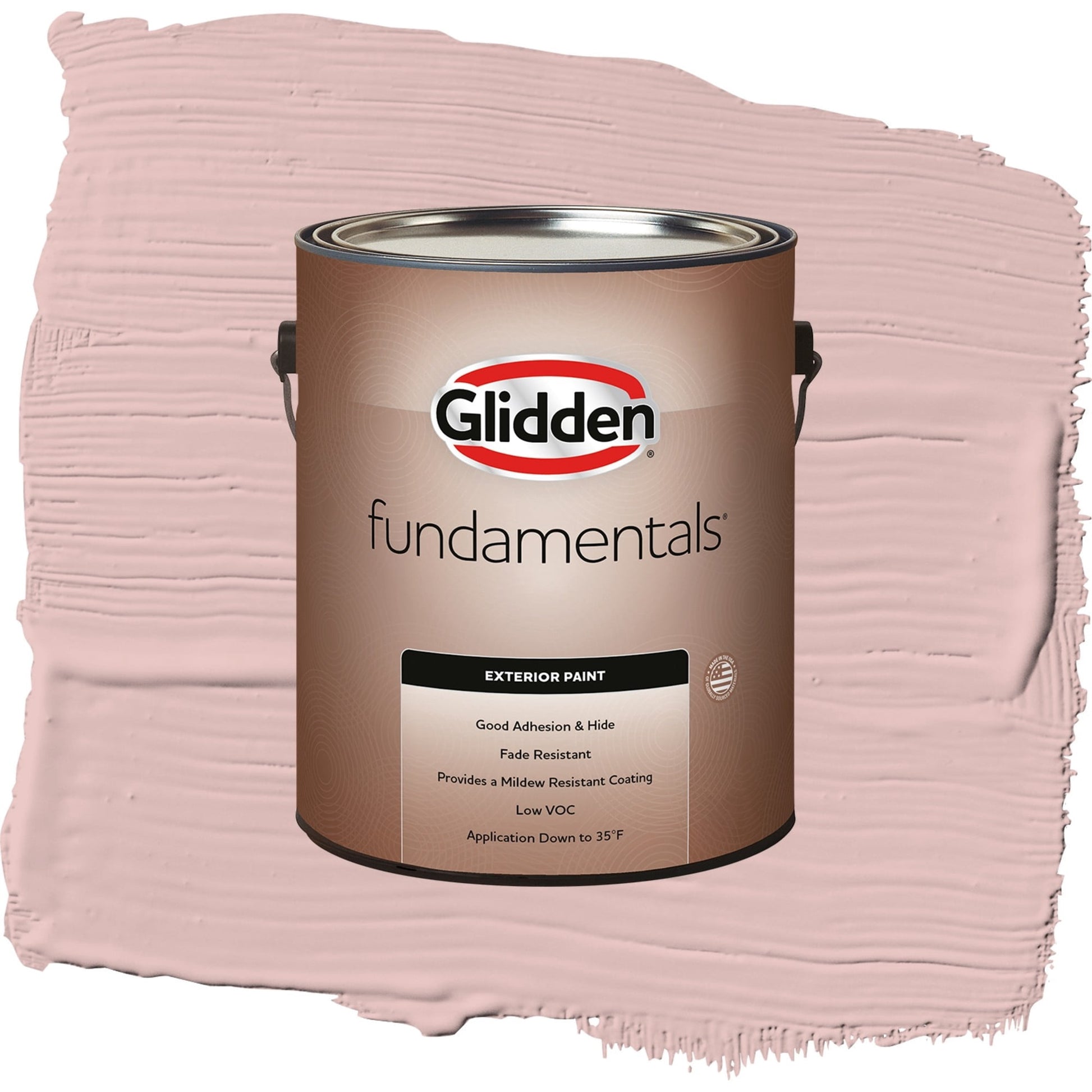Glidden Fundamentals Strawflower / Pink, Flat Exterior Paint, 1 Gallon