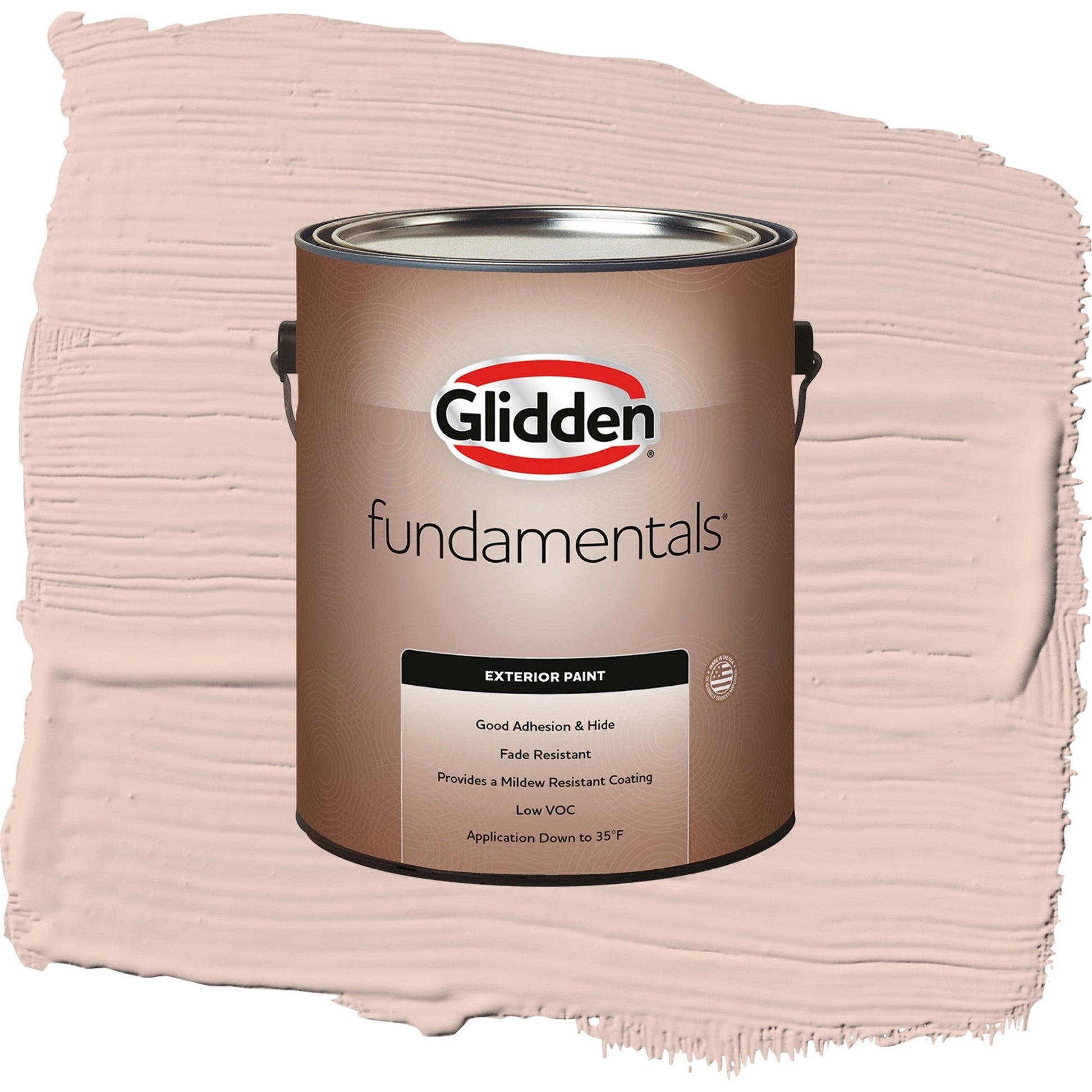 Glidden Fundamentals Sultan Sand / Orange, Semi-Gloss Exterior Paint, 1 Gallon