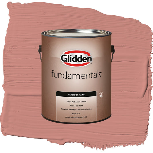 Glidden Fundamentals Sunstone / Orange, Semi-Gloss Exterior Paint, 1 Gallon