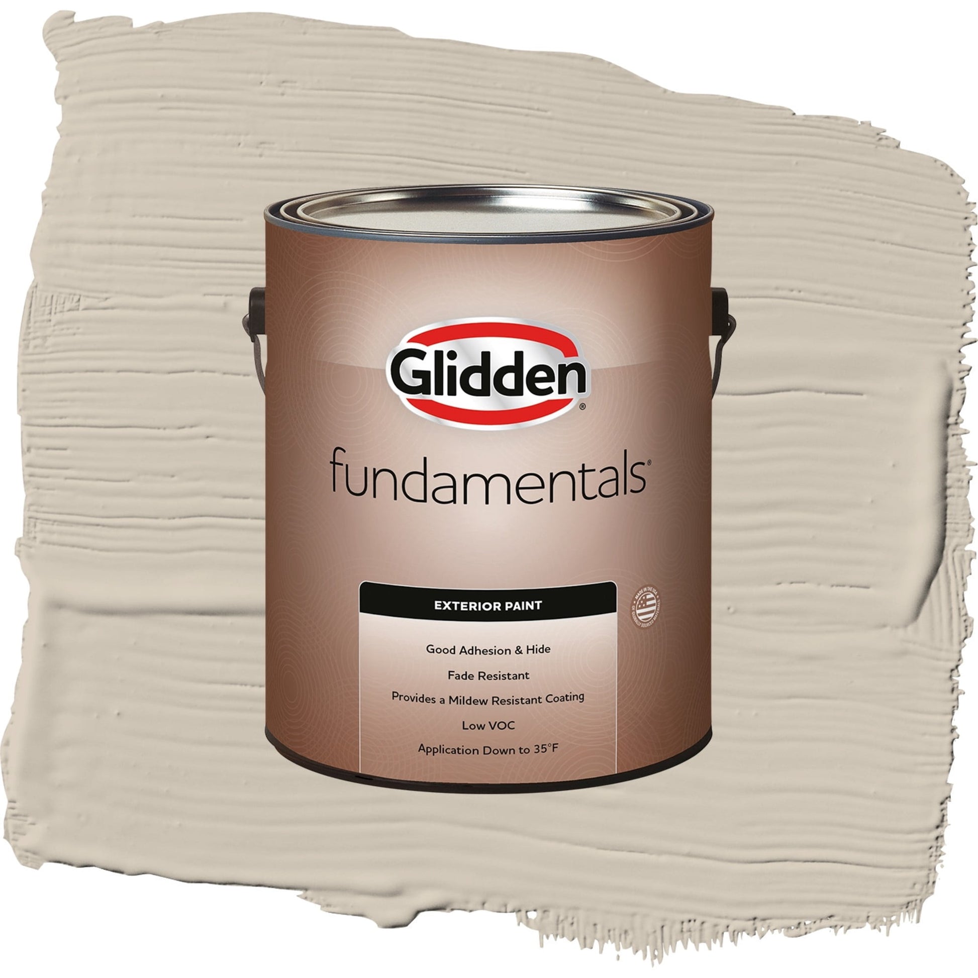 Glidden Fundamentals Synchronicity / Gray, Satin Exterior Paint, 1 Gallon