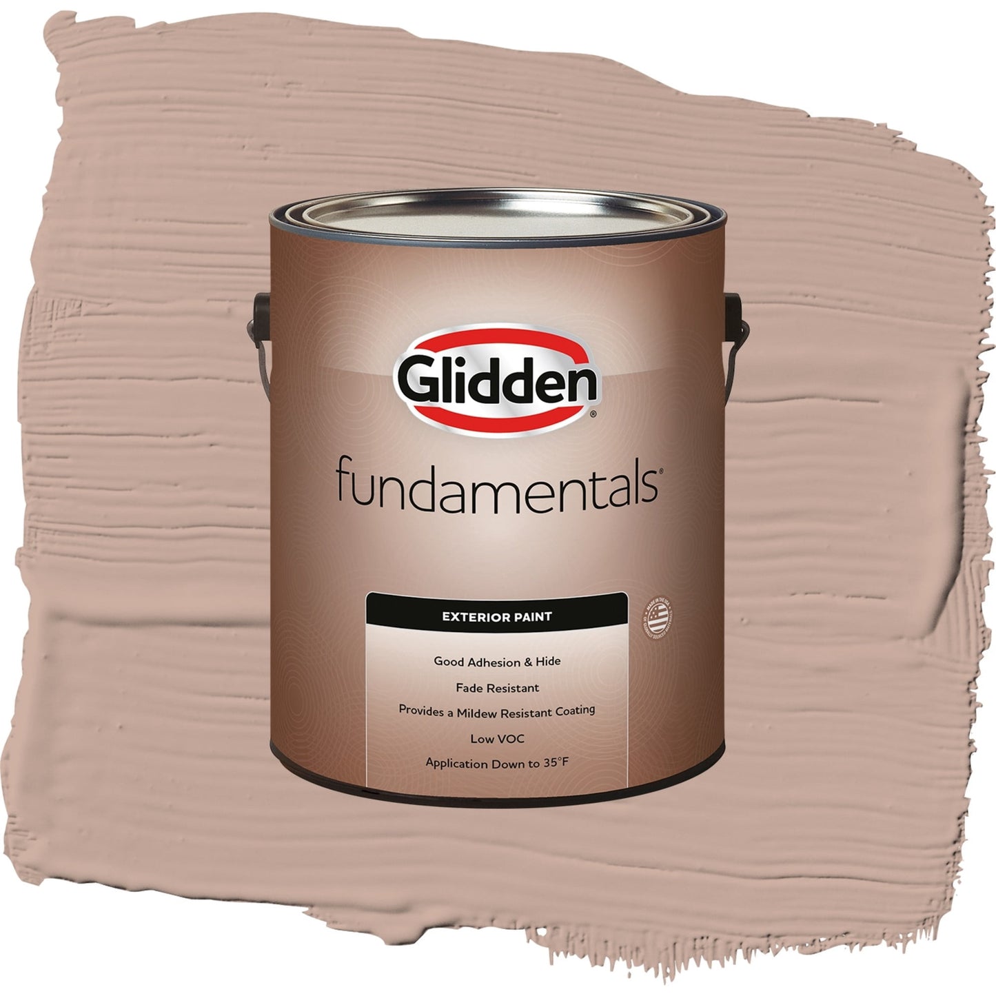 Glidden Fundamentals Taupe Tapestry / Beige, Flat Exterior Paint, 1 Gallon