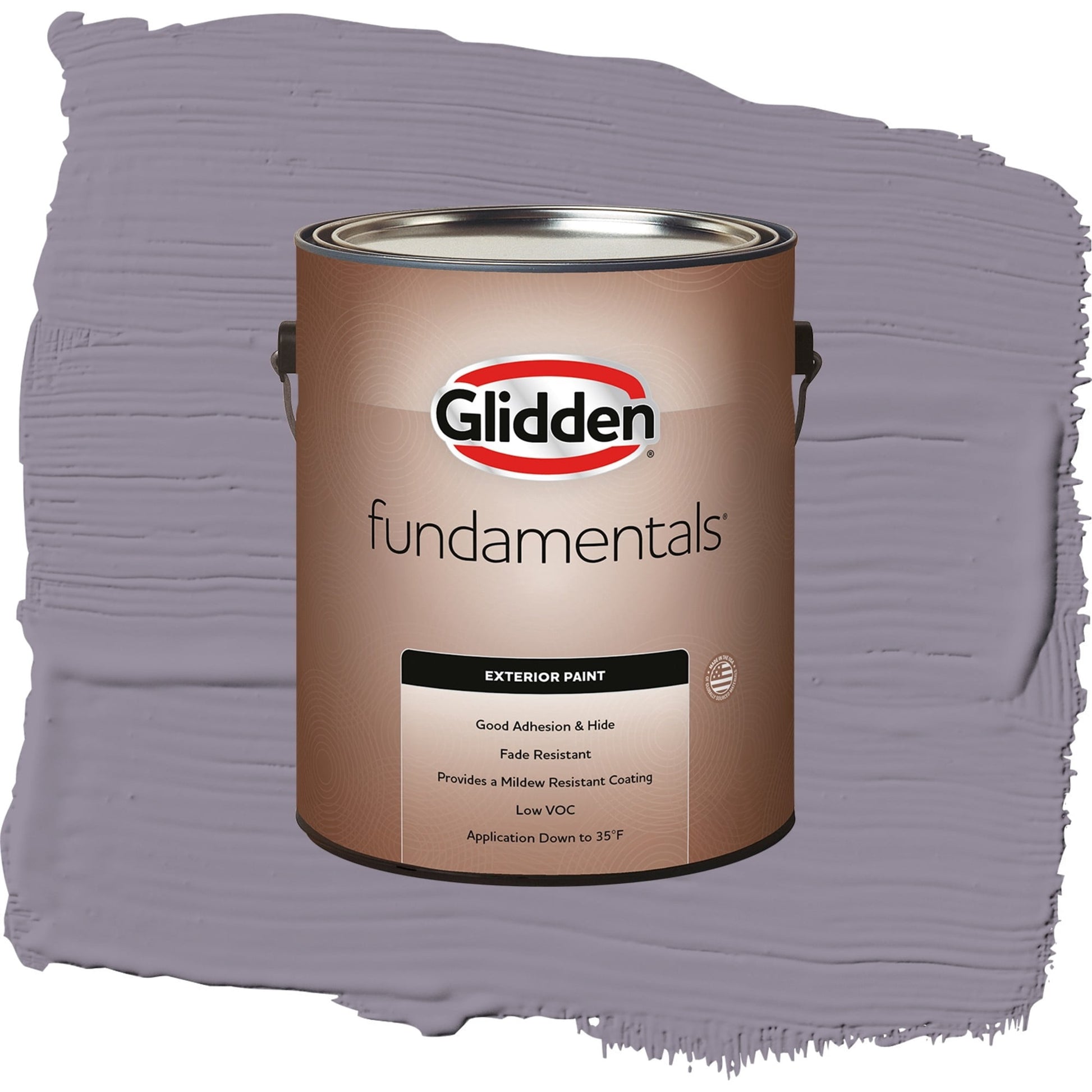 Glidden Fundamentals Tin Lizzie / Purple, Flat Exterior Paint, 1 Gallon