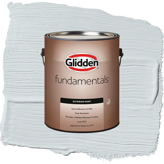 Glidden Fundamentals Tinsel / Gray, Satin Exterior Paint, 1 Gallon