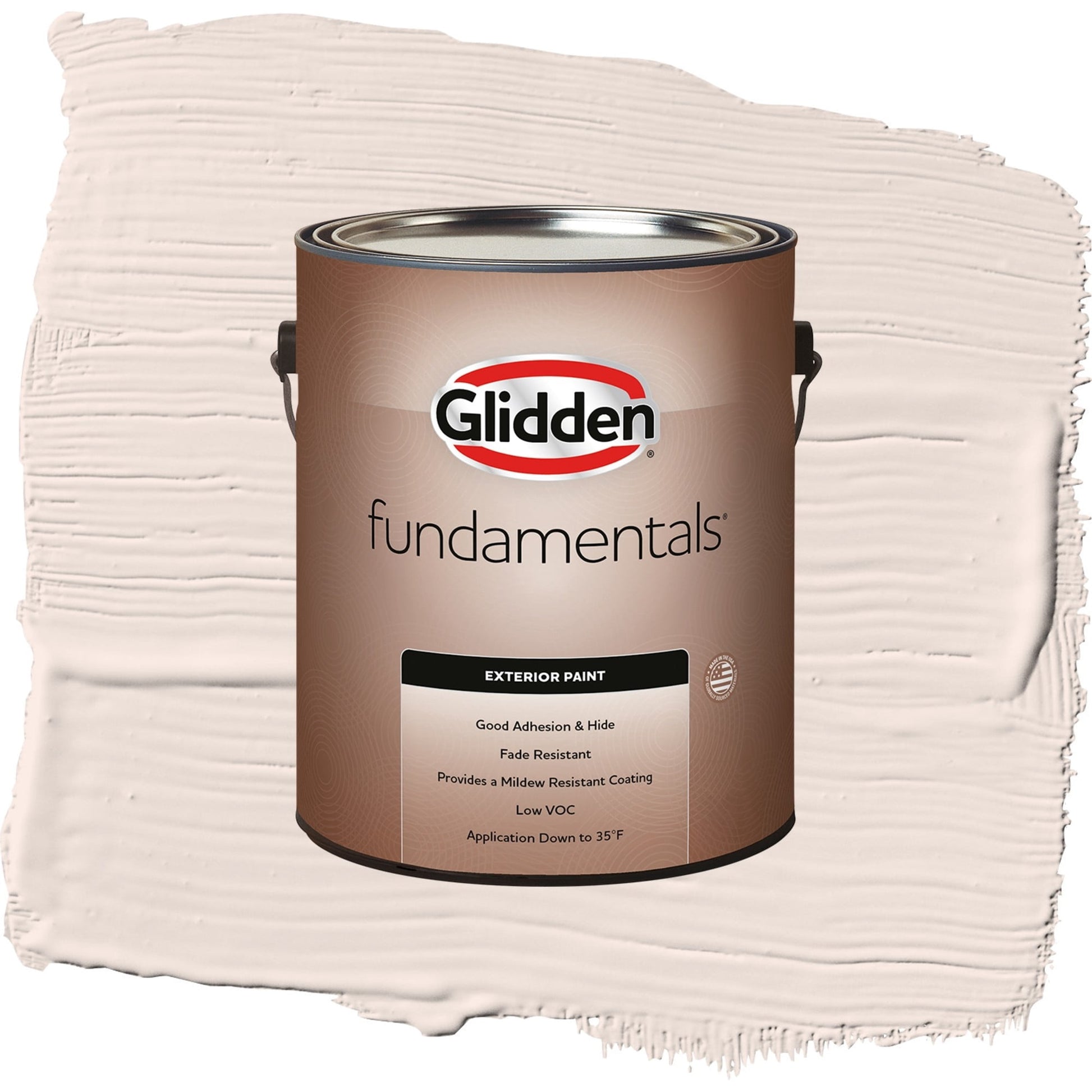 Glidden Fundamentals Touchable / Tan, Flat Exterior Paint, 1 Gallon