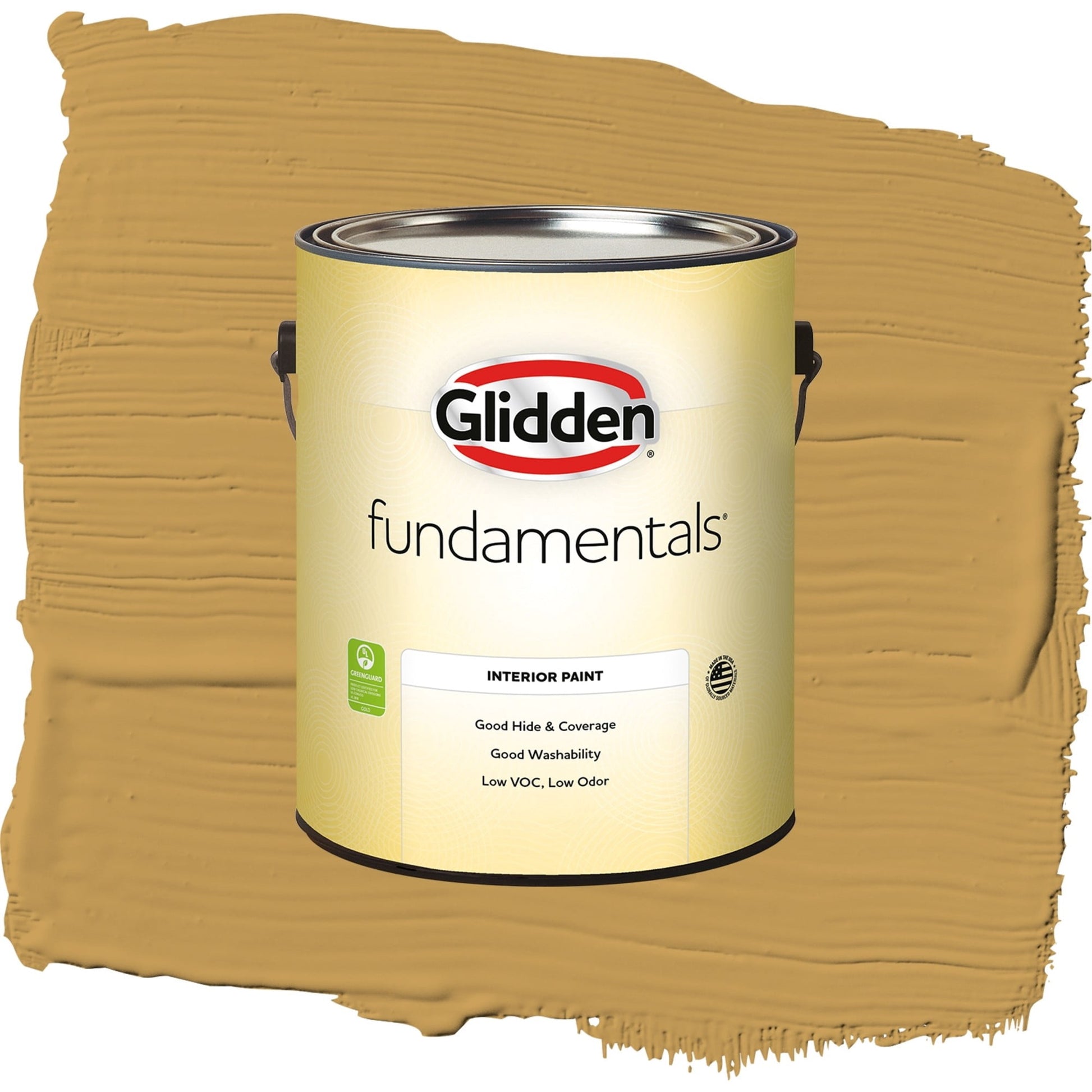 Glidden Fundamentals Amaretto Sours / Yellow, Eggshell Interior Paint, 1 Gallon
