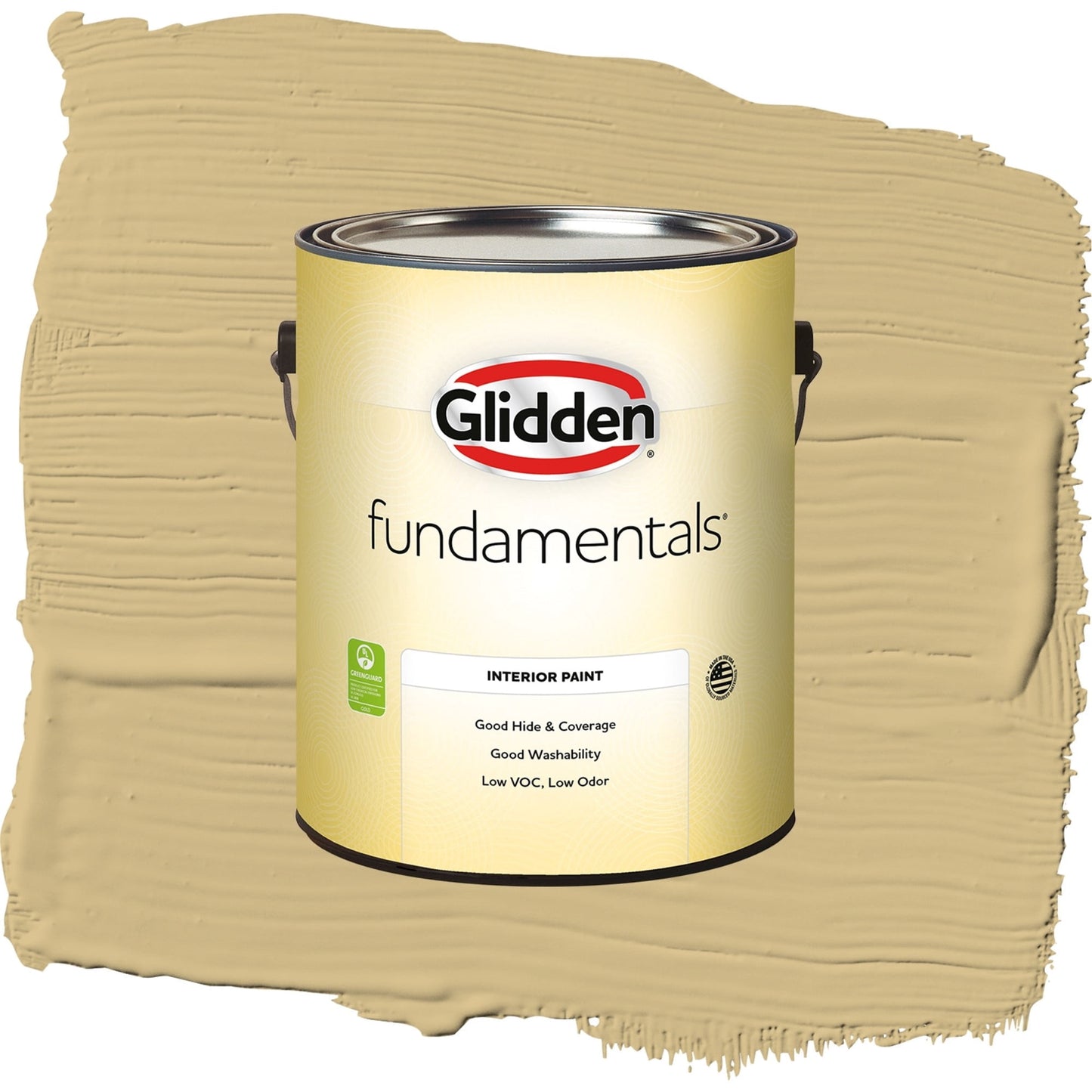 Glidden Fundamentals Appalachian Trail / Yellow, Semi-Gloss Interior Paint, 1 Gallon