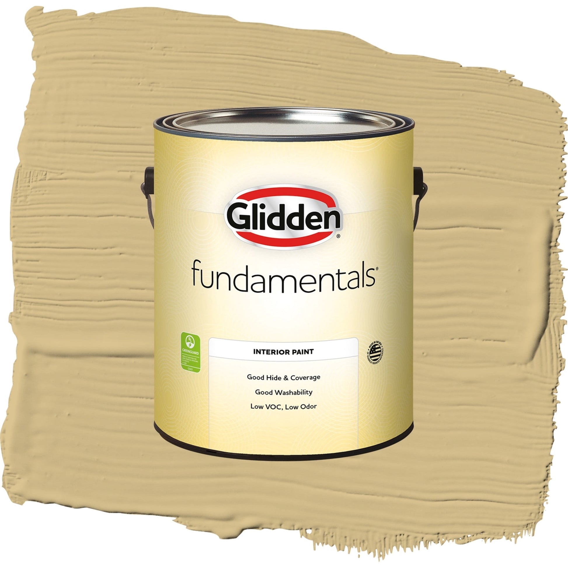 Glidden Fundamentals Appalachian Trail / Yellow, Semi-Gloss Interior Paint, 1 Gallon