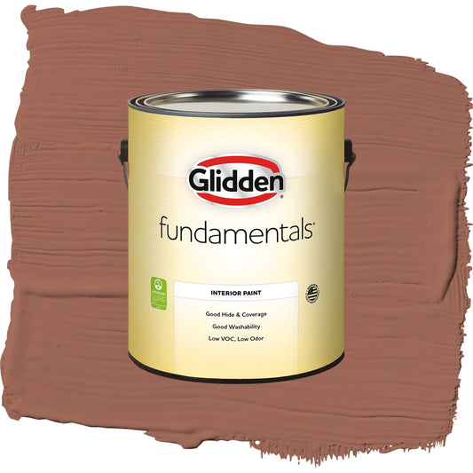 Glidden Fundamentals Apple Brown Betty / Orange, Eggshell Interior Paint, 1 Gallon