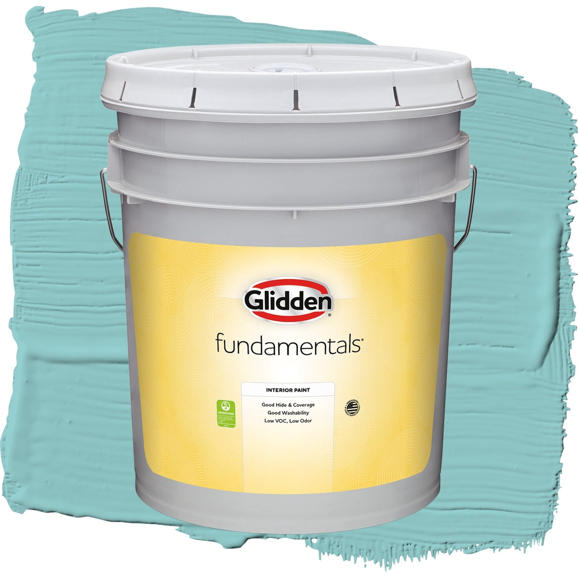 Glidden Fundamentals Aqua Fiesta / Blue, Flat Interior Paint, 5 Gallon