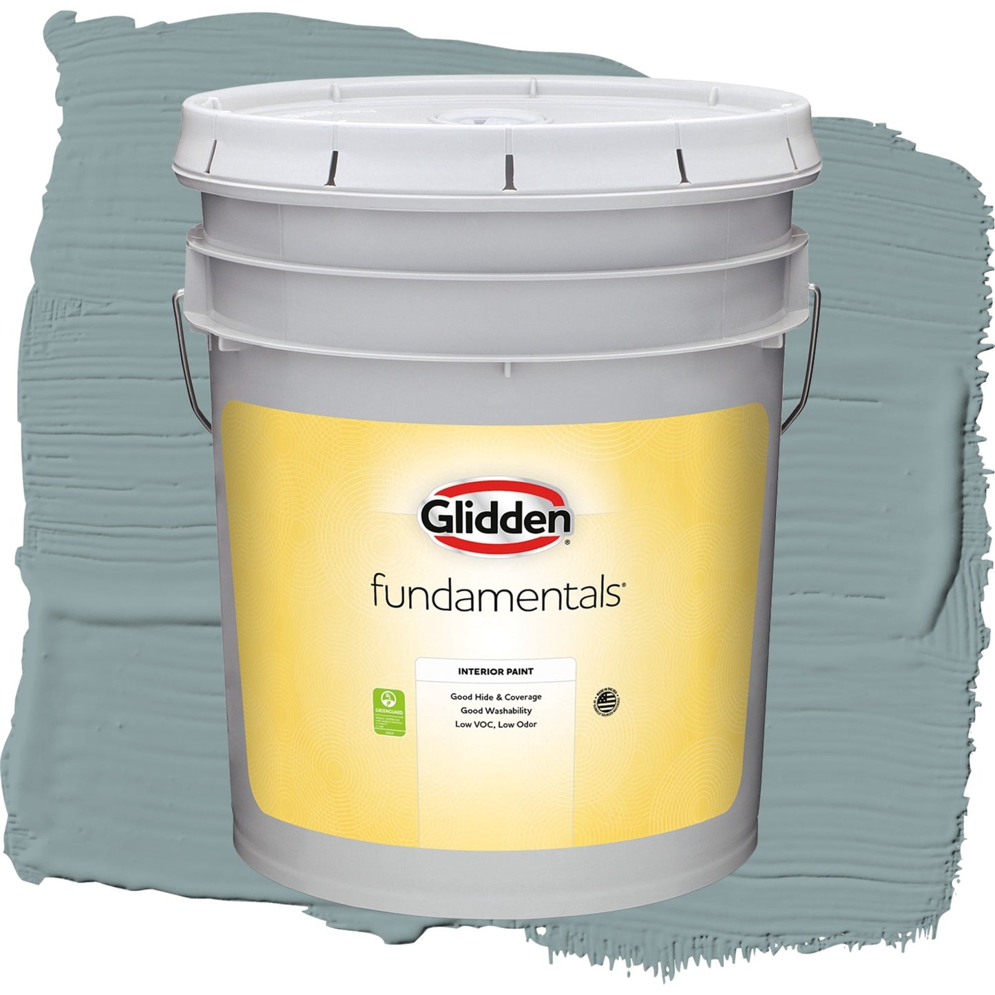 Glidden Fundamentals Aqua Smoke / Blue, Flat Interior Paint, 5 Gallon