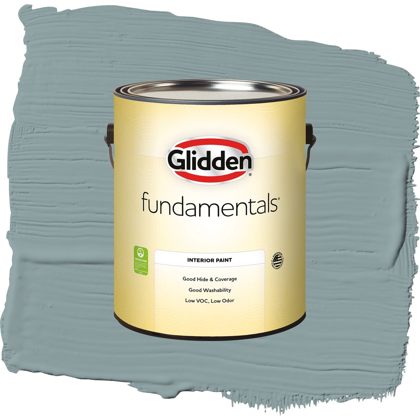 Glidden Fundamentals Aqua Smoke / Blue, Semi-Gloss Interior Paint, 1 Gallon