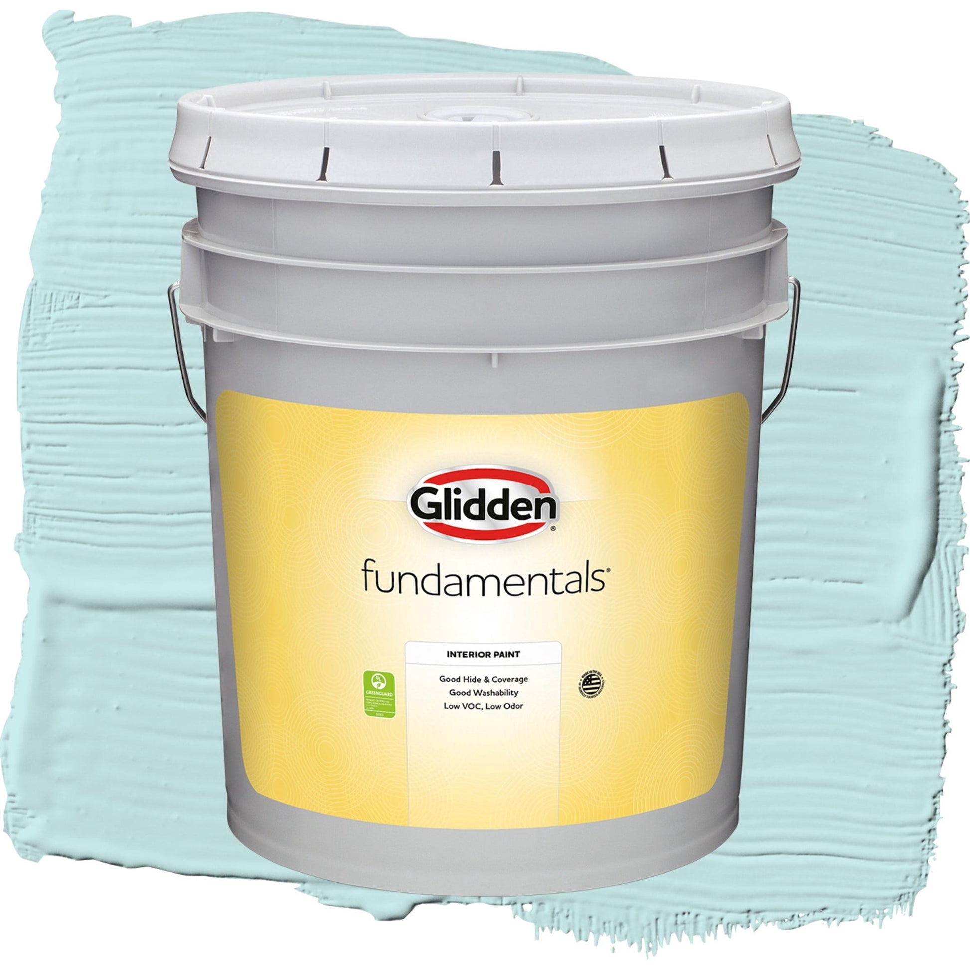 Glidden Fundamentals Aqua Whisper / Blue, Flat Interior Paint, 5 Gallon