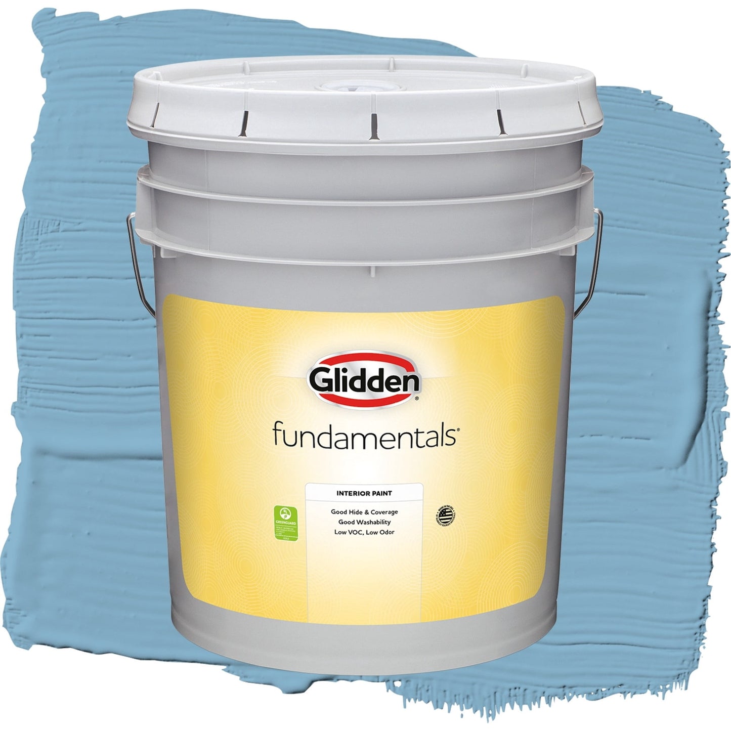 Glidden Fundamentals Arabella / Blue, Flat Interior Paint, 5 Gallon