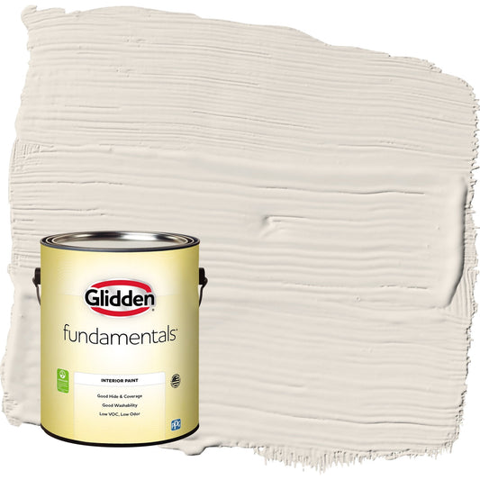 Glidden Fundamentals Ash / White Semi-Gloss Interior Paint, 1 Gallon