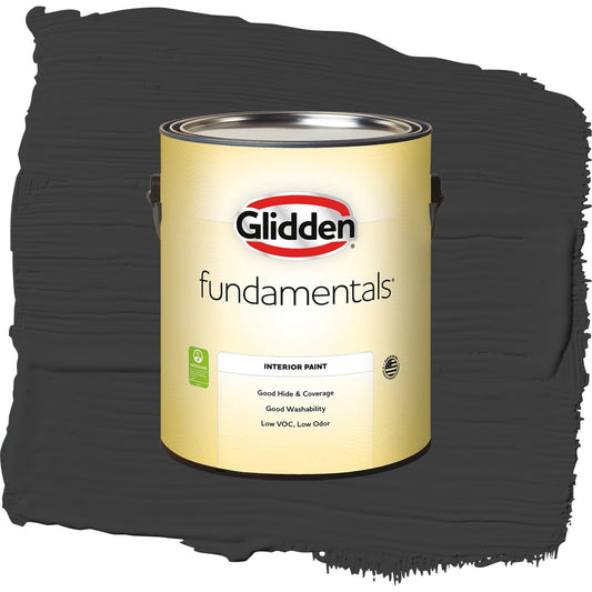 Glidden Fundamentals Grab-N-Go Black Semi-Gloss Interior Paint, 1 Gallon