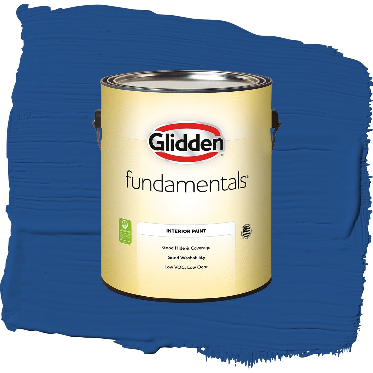 Glidden Fundamentals Brilliant Blue / Blue, Semi-Gloss Interior Paint, 1 Gallon