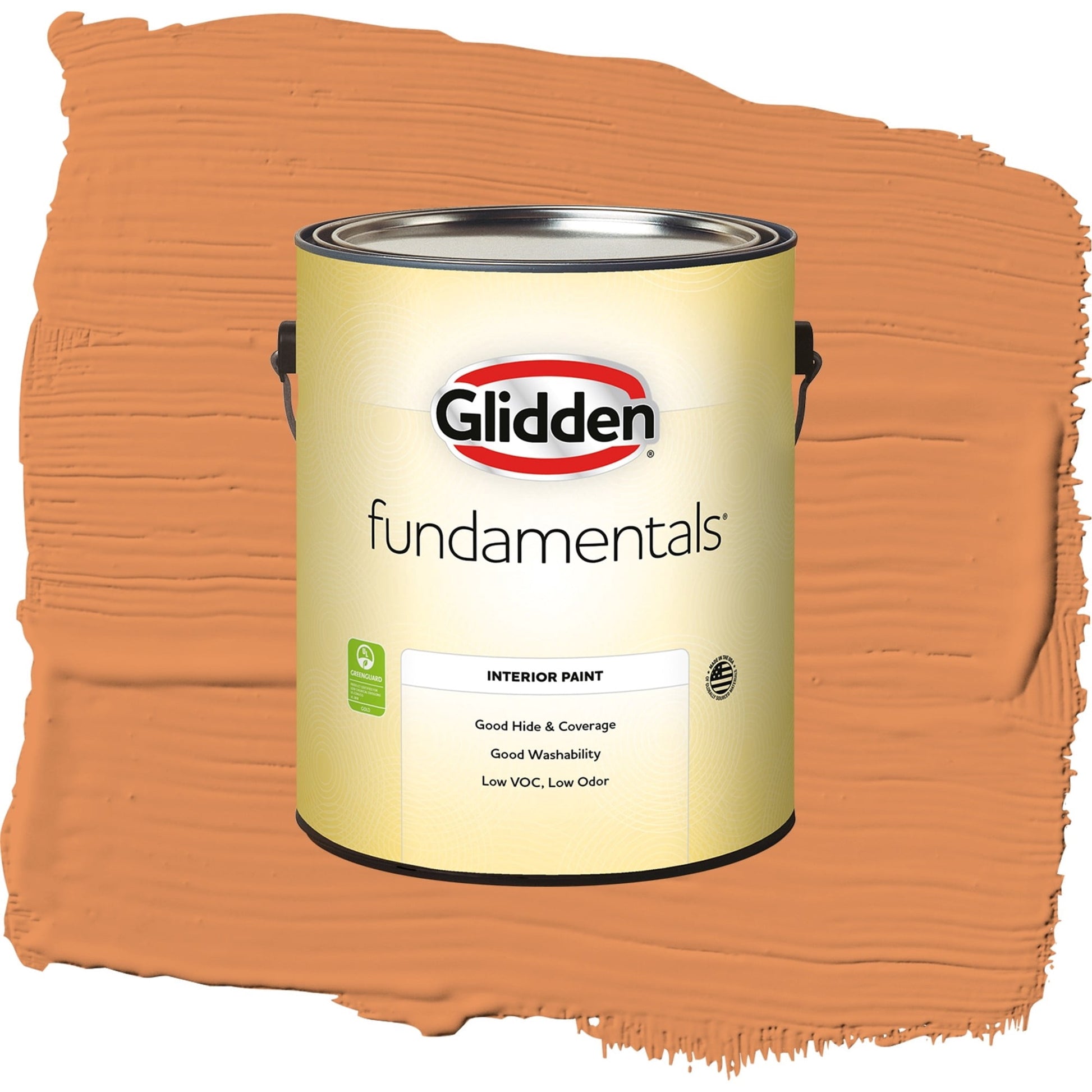 Glidden Fundamentals Carrot Cake / Orange, Eggshell Interior Paint, 1 Gallon