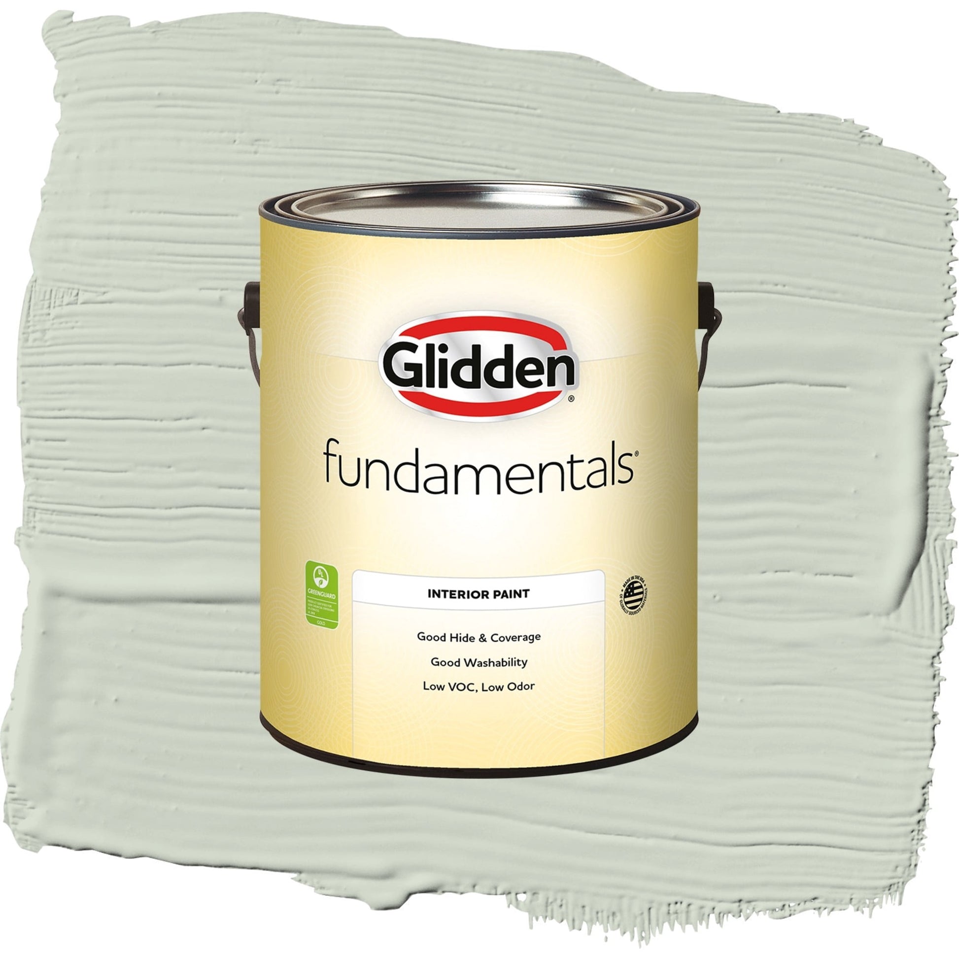 Glidden Fundamentals Castaway / Green, Semi-Gloss Interior Paint, 1 Gallon