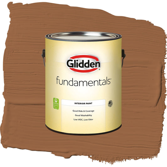 Glidden Fundamentals Cinnamon Stick / Orange, Eggshell Interior Paint, 1 Gallon