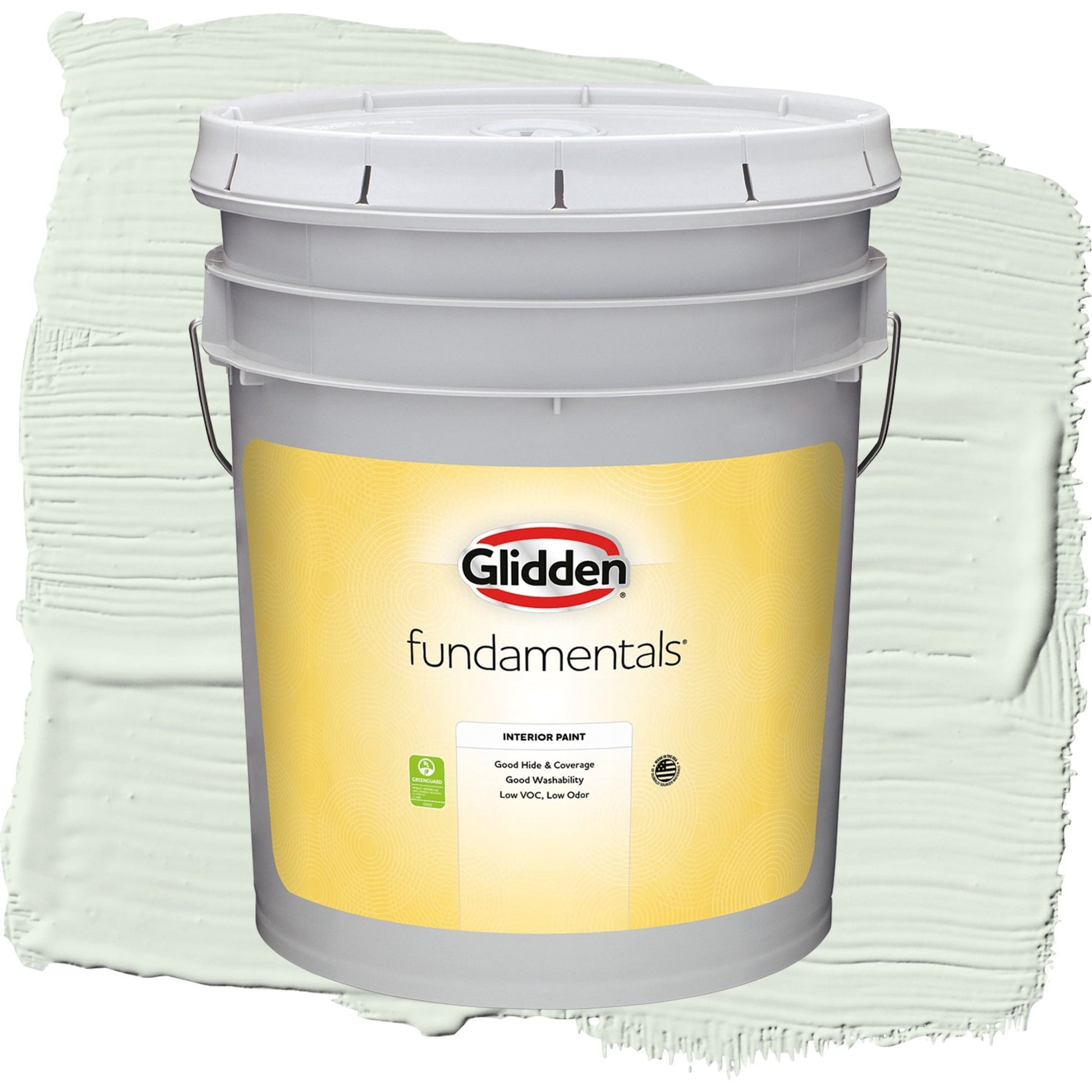 Glidden Fundamentals Cloudy Day / Green, Eggshell Interior Paint, 5 Gallon