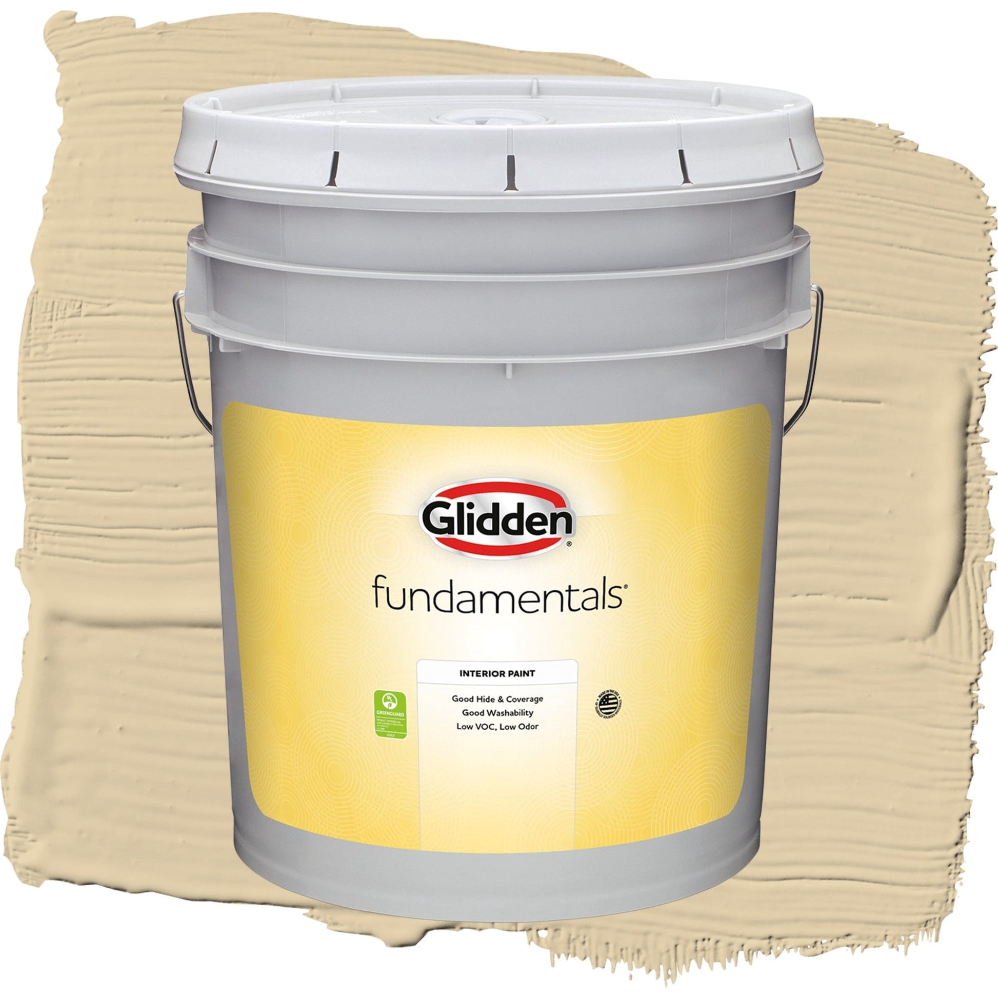 Glidden Fundamentals Cookie Dough / Beige, Eggshell Interior Paint, 5 Gallon