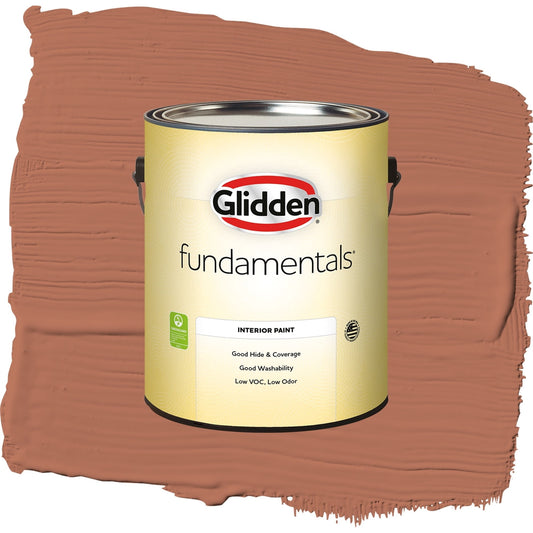 Glidden Fundamentals Copper Beech / Orange, Eggshell Interior Paint, 1 Gallon