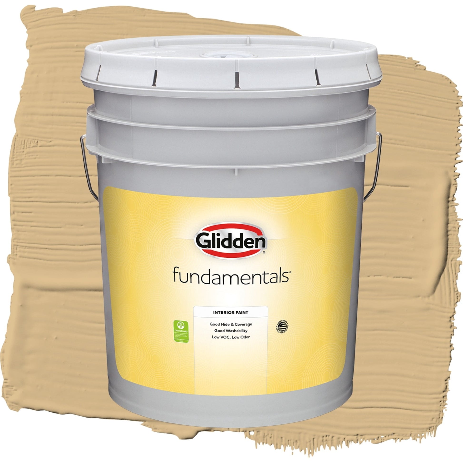 Glidden Fundamentals Craftsman Gold / Yellow, Flat Interior Paint, 5 Gallon