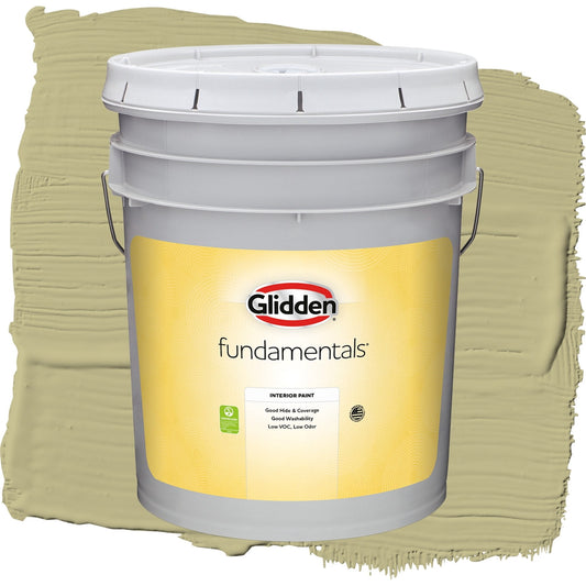 Glidden Fundamentals Cress Green / Green, Flat Interior Paint, 5 Gallon