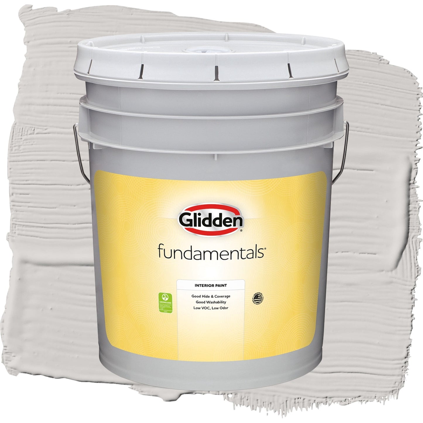 Glidden Fundamentals Elusion / Grey, Eggshell Interior Paint, 5 Gallon