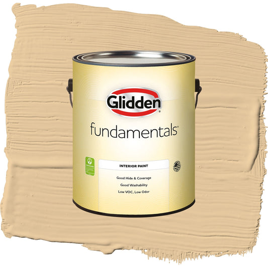 Glidden Fundamentals Faint Fawn / Yellow, Semi-Gloss Interior Paint, 1 Gallon