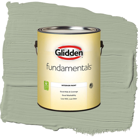 Glidden Fundamentals Gargoyle / Green, Semi-Gloss Interior Paint, 1 Gallon