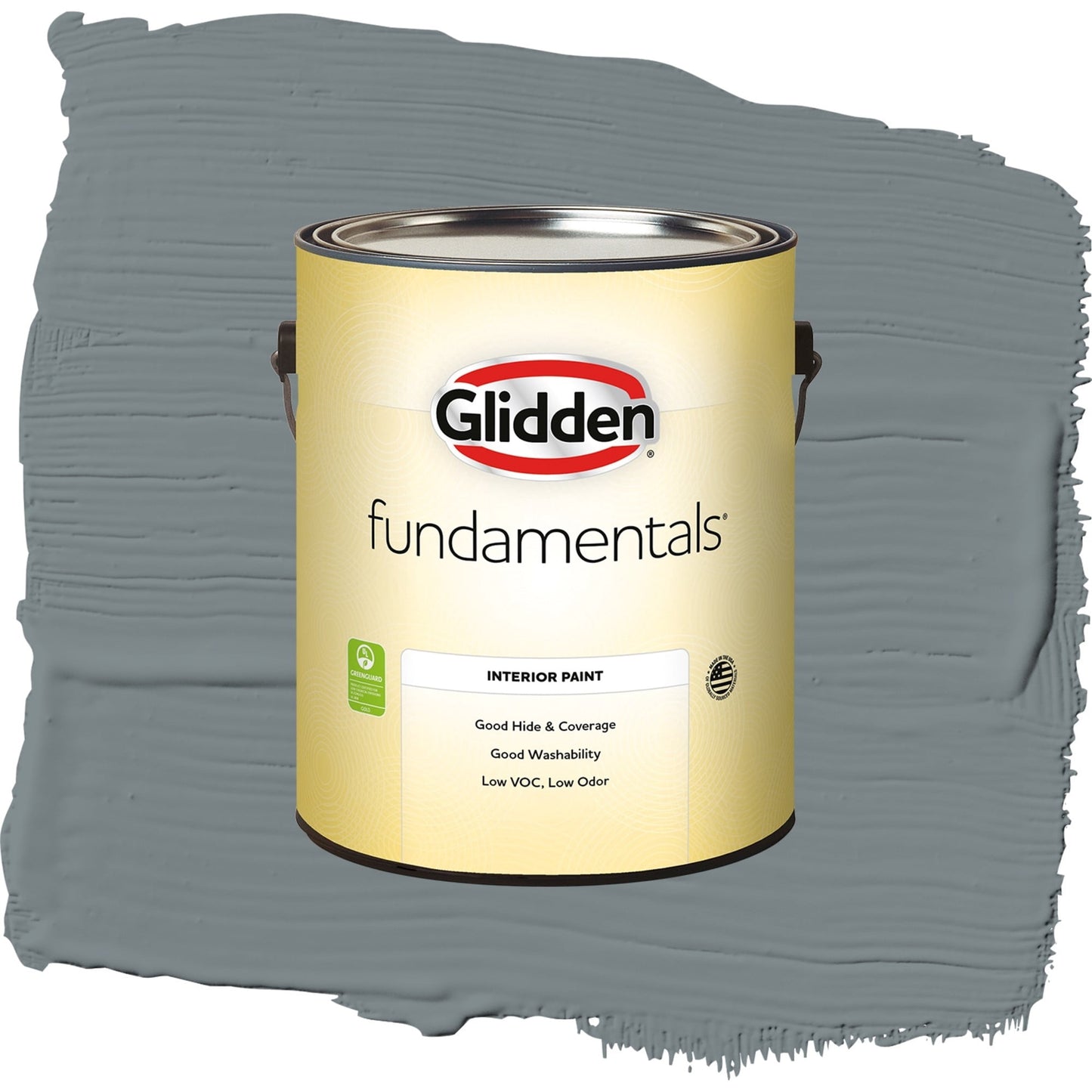 Glidden Fundamentals Garrison Gray / Grey, Eggshell Interior Paint, 1 Gallon
