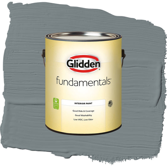 Glidden Fundamentals Garrison Gray / Grey, Eggshell Interior Paint, 1 Gallon