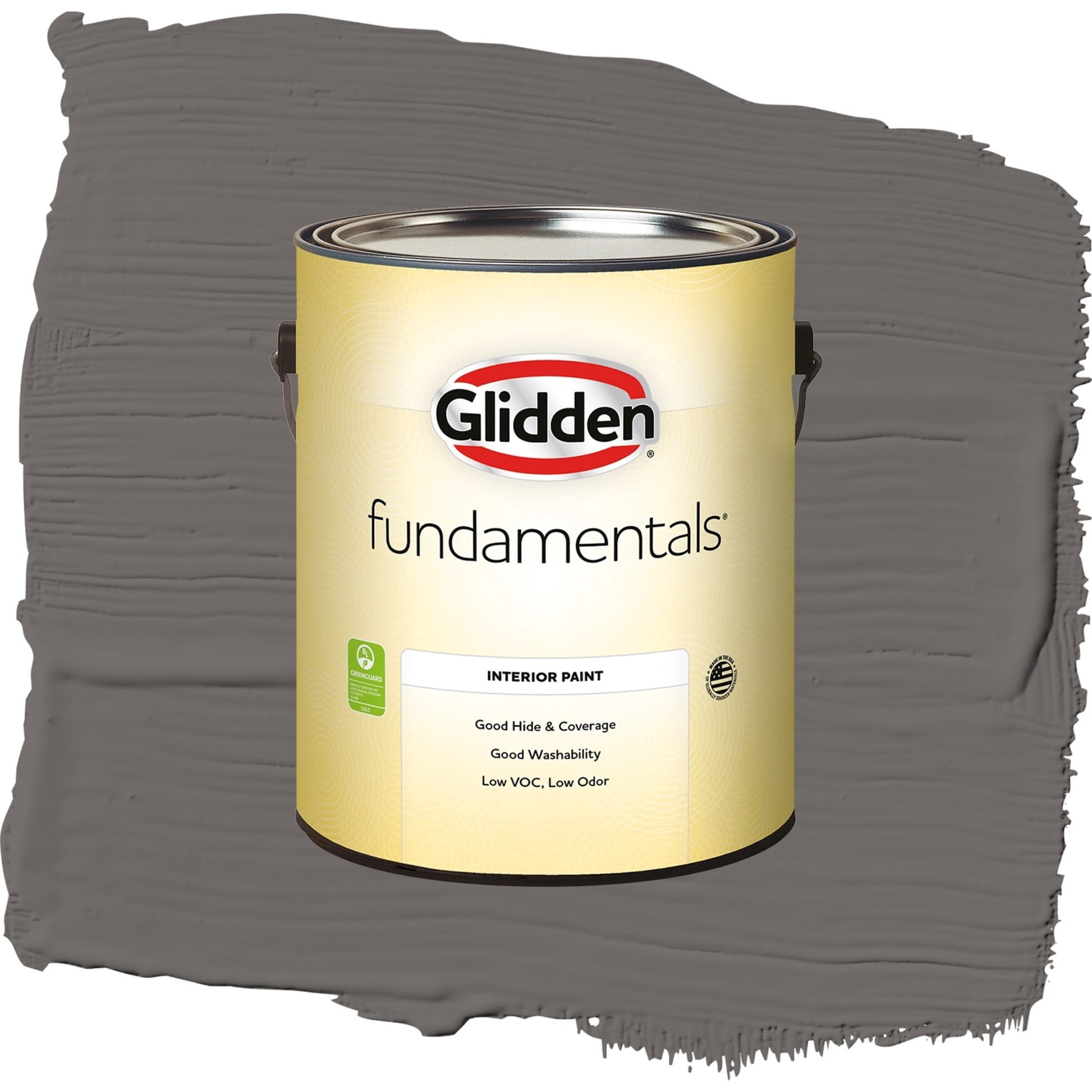 Glidden Fundamentals Gibraltar Gray / Grey, Semi-Gloss Interior Paint, 1 Gallon