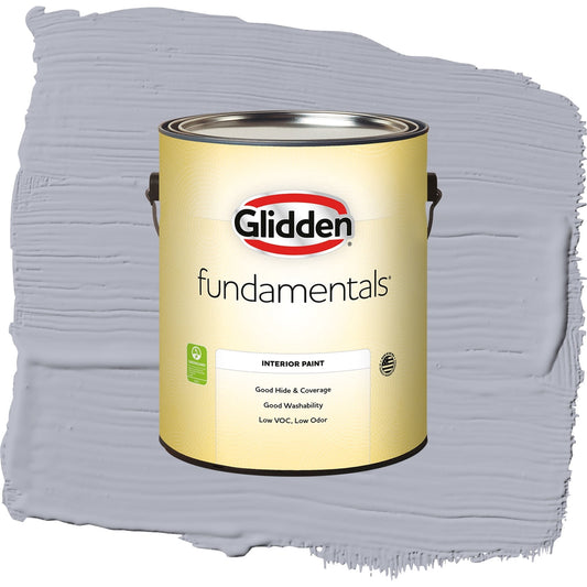 Glidden Fundamentals Glistening Gray / Grey, Eggshell Interior Paint, 1 Gallon
