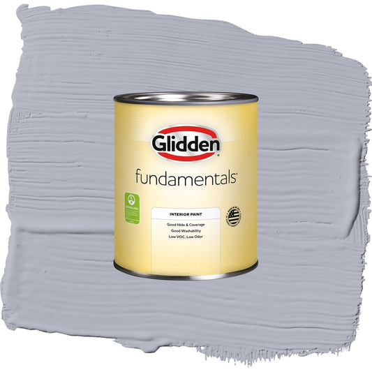 Glidden Fundamentals Glistening Gray / Grey, Semi-Gloss Interior Paint, 1 Quart