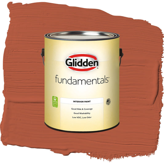 Glidden Fundamentals Glowing Firelight / Orange, Eggshell Interior Paint, 1 Gallon